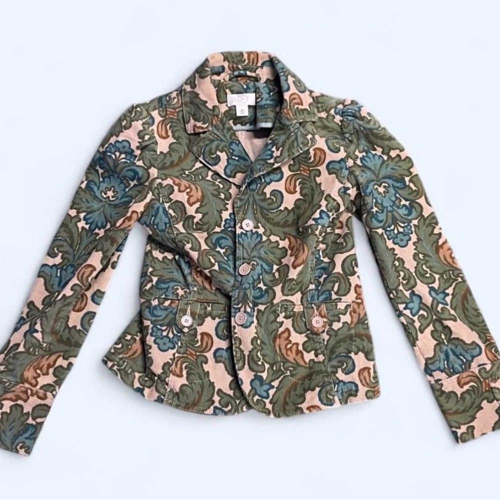Floral Patterned Green Jacket - image 6